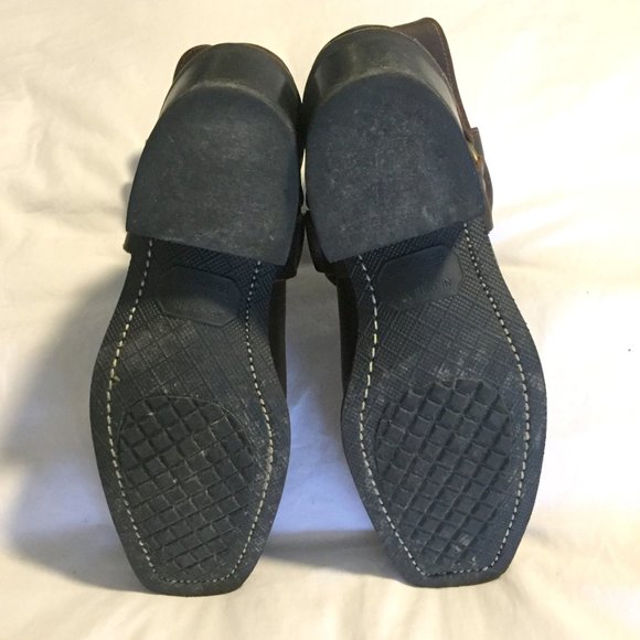 Frye Harness Low-rider Brown Leather Boots - Picture 4 of 5